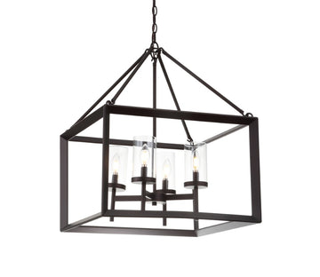 Anna 12" Metal/Glass LED Pendant - JONATHAN Y